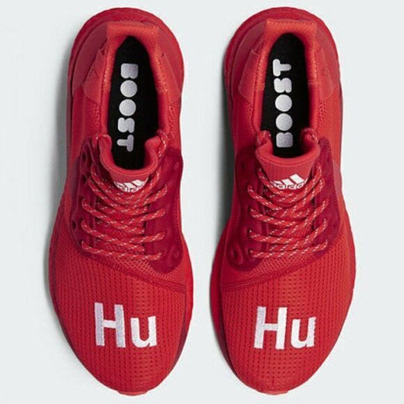 NEW adidas Solar HU Glide x Pharrell Power Red 2019 NWT Mens 6, Womens 7, UK 5.5 - Picture 2 of 13